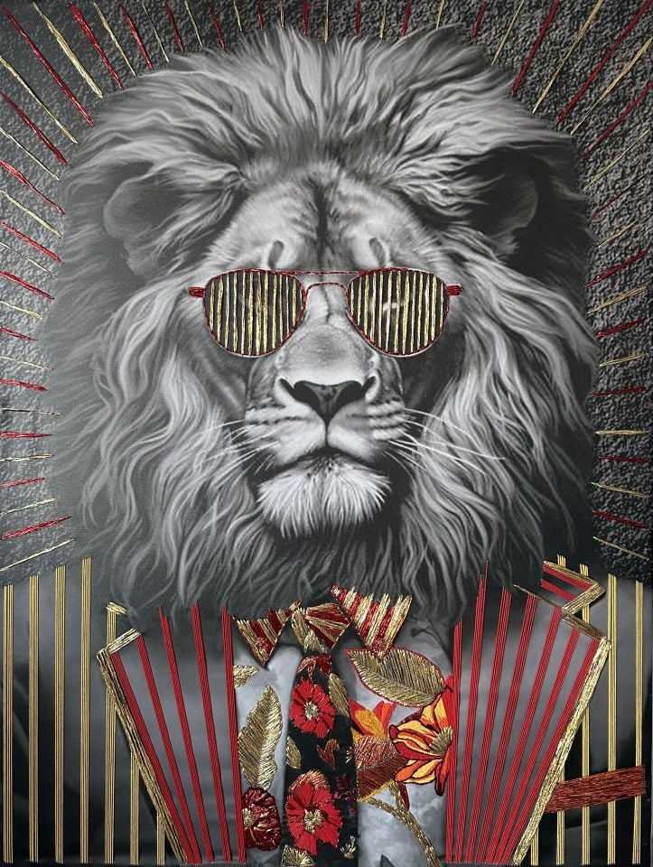 Aslan - Tuval Üzeri Baskı ve Nakış