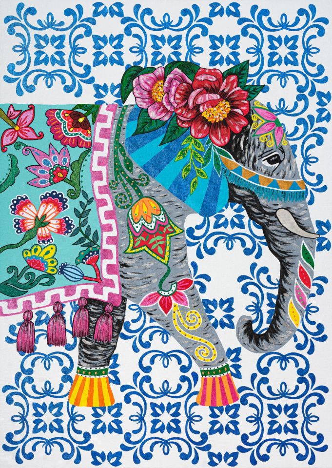 Fil Festivali - Tuval Üzeri Akrilik Boya - 100x140 cm