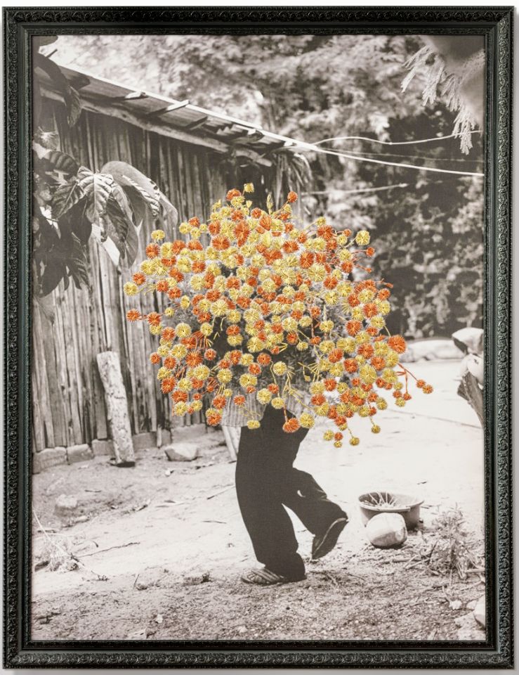 Hayat Yükü - Tuval Üzeri Dijital Baskı Akrilik Boya Nakış Çalışması - 90x120cm