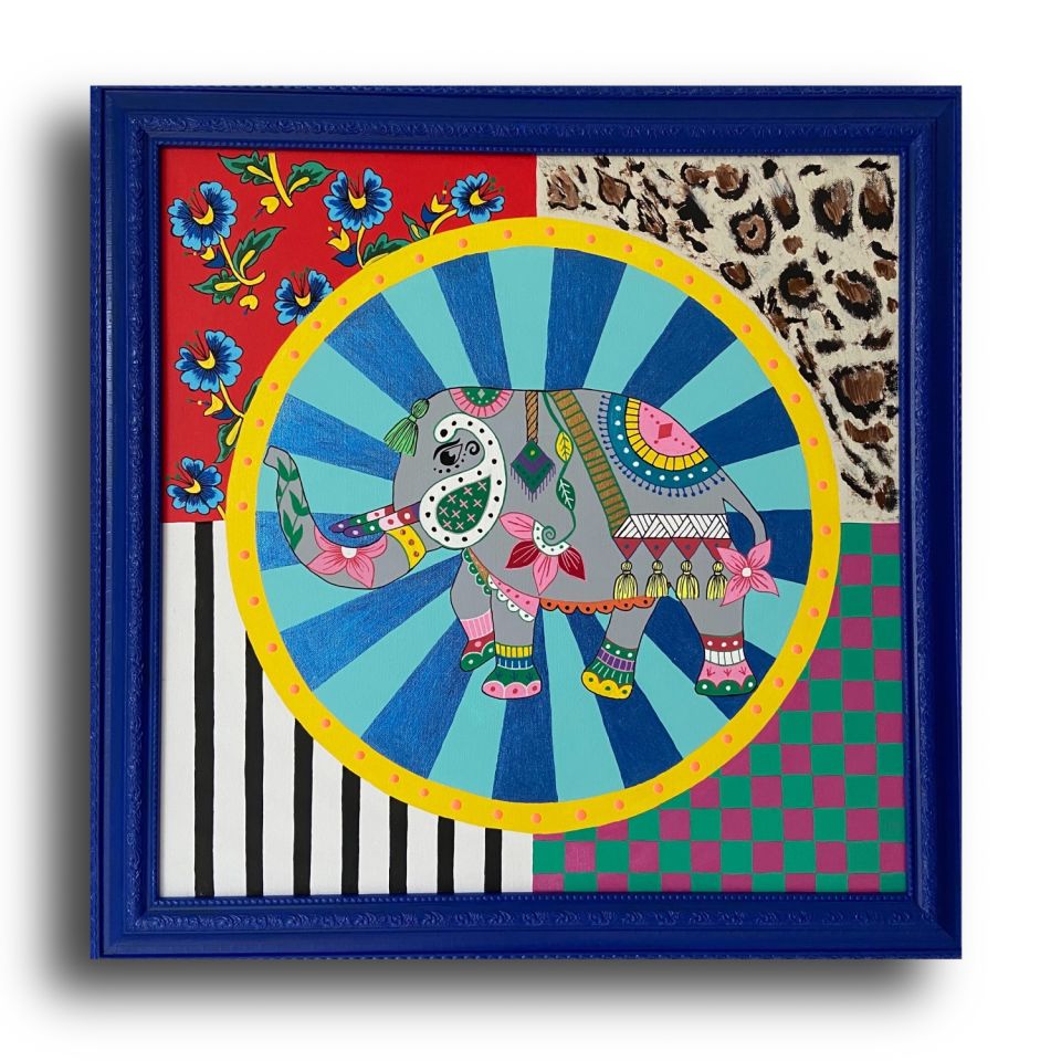 Fil - Tuval Üzeri Akrilik Boya - 50x50 cm