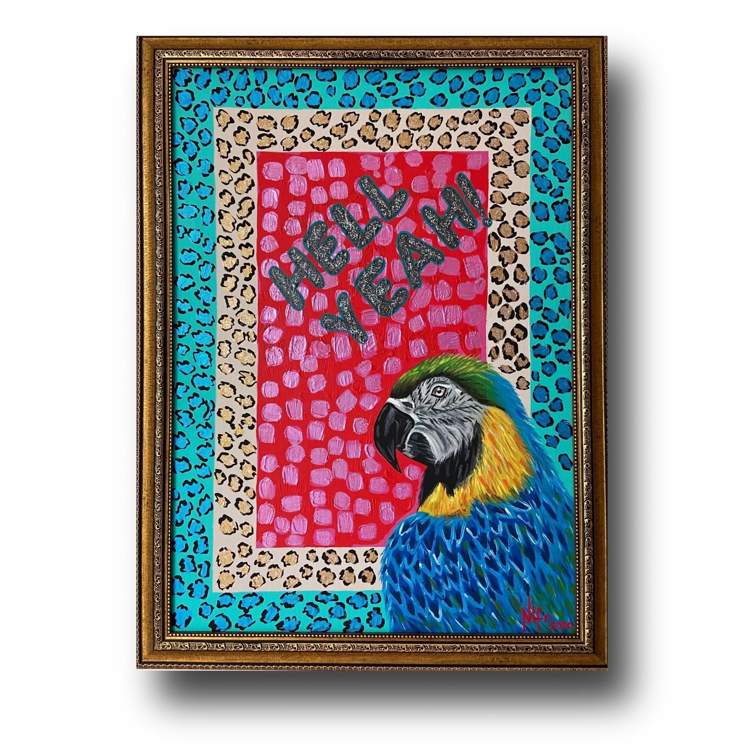 Kuş - Tuval Üzeri Akrilik Boya - 50x70 cm