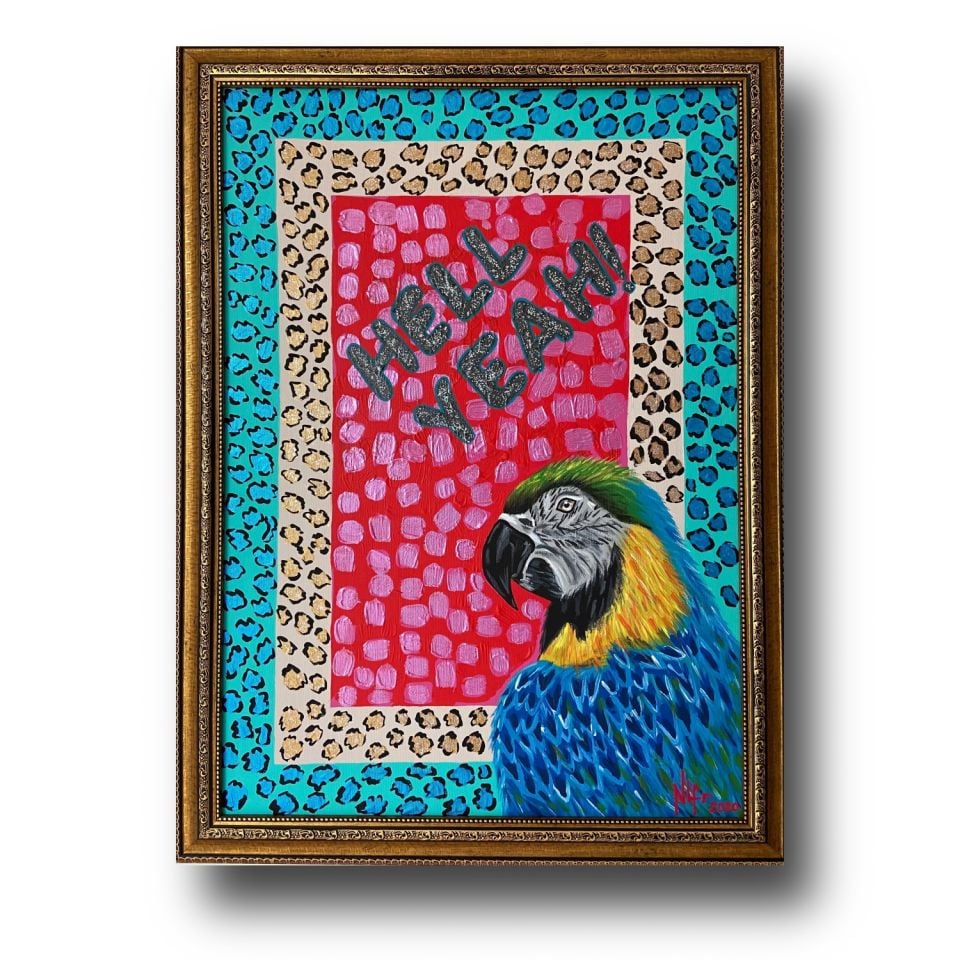 Kuş - Tuval Üzeri Akrilik Boya - 50x70 cm